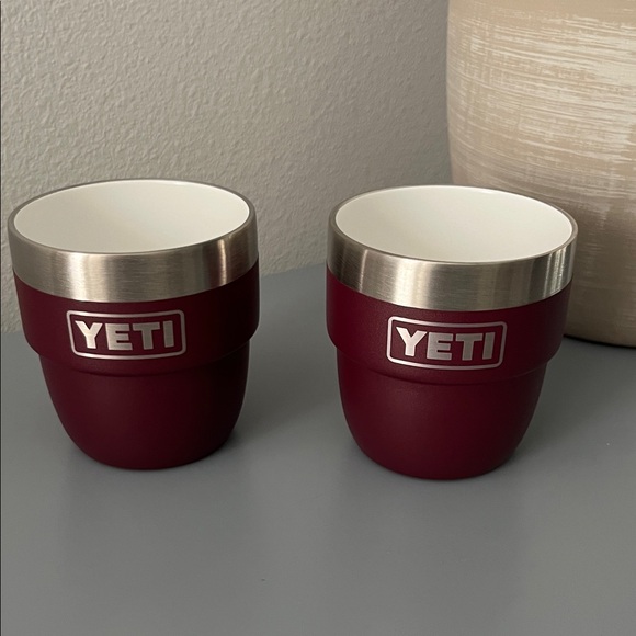 Yeti Other - Yeti Wild Vine Red (retired) Rambler 4 ounces Stackable Set NWOT